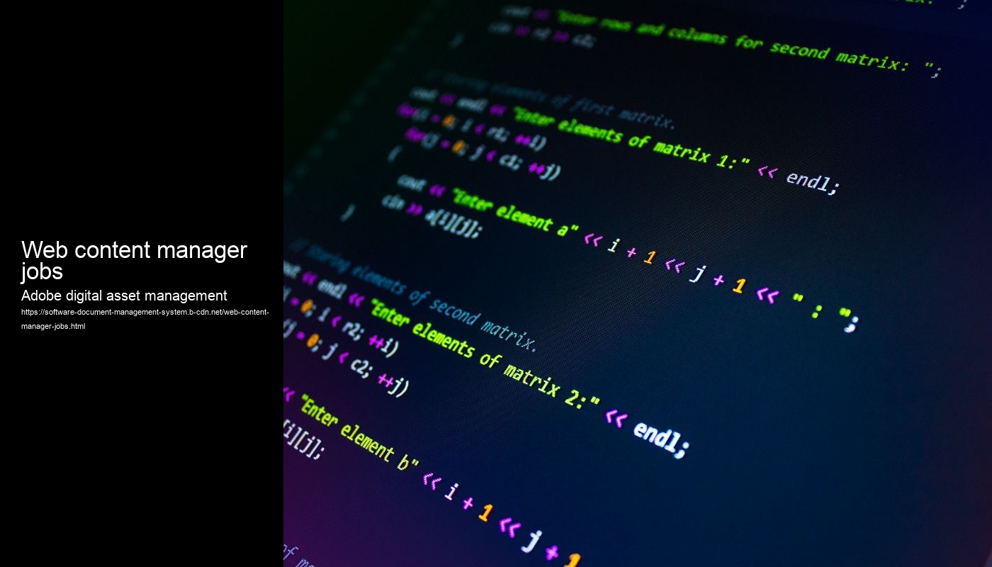 Web content manager jobs
